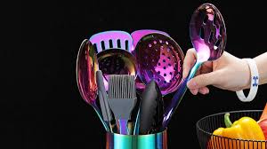 Check spelling or type a new query. Kitchen Tools Set With Utensil Holder For Non Stick Cookware Brand Rainbow Kitchen Utenisls Set 13 Pieces Stainless Steel Cooking Utenisls Set With Titanium Rainbow Plating 13 Packs Utensil Sets Kitchen Dining