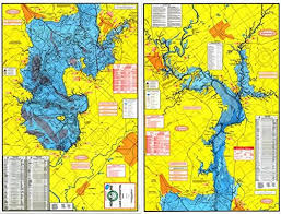 topographical fishing map of lake livingston with gps hotspots