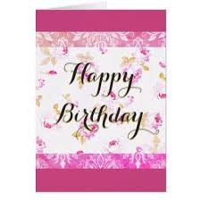 Fuschia Pink Rose Happy Birthday Greeting Card Zazzle Com Happy Birthday Greetings Happy Birthday Greeting Card Birthday Greetings