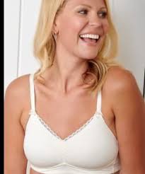 Frances Post Surgery Cotton Bra White 2128