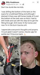 Billy Hoskinson Suggested for you 1d Don't be dumb like me kids. I was  drilling the bottom of the tank