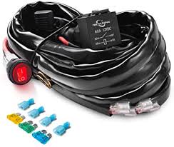 One conductor is black, one white, and one is bare (no insulation). Amazon Com Mictuning Hd 12 Gauge Led Light Bar Wiring Harness Kit With 60amp Relay 3 Free Fuse On Off Waterproof Switch Red 2 Lead Automotive