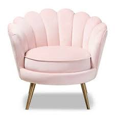 Velvet Seashell Shell Club Accent Lounge Chair Light Beige Or Pink Gold Legs Fabric Accent Chair Accent Chairs Upholstered Arm Chair