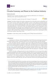 Alissa fasion land / this content has restricted access. Pdf Circular Economy And Waste In The Fashion Industry