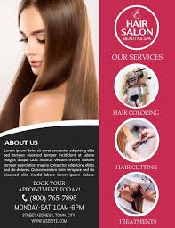 Hair Salon Flyer Template Hair Salon Salon Services Salons