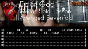 Check spelling or type a new query. Dear God Guitar Solo Lesson Avenged Sevenfold With Tabs Youtube