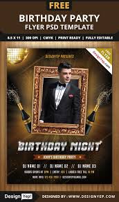 Birthday Party Flyer Templates Psd Free Free Birthday Party Flyer Psd Template Designyep Party Flyer Birthday Flyer Free Birthday Stuff