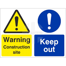 Warning Construction Site Keep Out Sign Uk Safety Store