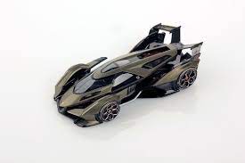 While the v12 vision gt concept doesn't foreshadow a single car, lamborghini did hint this was an exercise to see where the firm could take its design language in the future. Lambo V12 Vision Gran Turismo 1 43 Looksmart Models