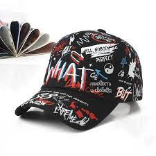 Summer Baseball Cap For Man Black White Color Graffiti Printing Hats Fashion Hip Hop Caps Women Adjustable Bonnets Unisex Caps Men S Baseball Caps Aliexpress