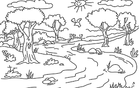 Apalagi kalau gambar mewarnai nya sudah siap. 7 Sketsa Gambar Mewarnai Pemandangan Siap Download