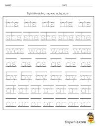 Free Printable Worksheets For Kids Sight Words His She Was As By At Or In 2020 Kids Worksheets Printables Worksheets For Kids Free Printable Worksheets