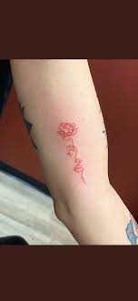 Red Ink Tattoo Wrist Tattoos For Women Red Heart Tattoos Red Tattoos