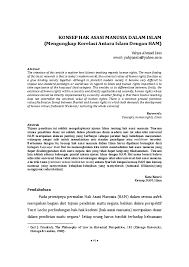 Pdf Konsep Hak Asasi Manusia Dalam Islam Mengungkap Korelasi Antara Islam Dengan Ham Veritas Justitia Academia Edu