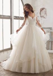 Diamante And Ruffled Organza Tulle Wedding Dress Style 1856 Wedding Dresses Bridal Dresses Dream Wedding Dresses