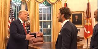 Dave portnoy's the barstool fund is getting a boost from a michigan cannabis product company.what happened: Bar Stool Sports Dave Portnoy El Presidente Interviews The President Donald J Trump Shore News Network