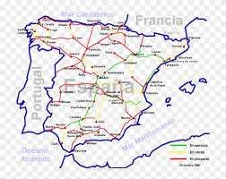 Map illustration, france blank map european union world map. Spain Train Map Best Of Spain Spain Railway Map Clipart Large Size Png Image Pikpng