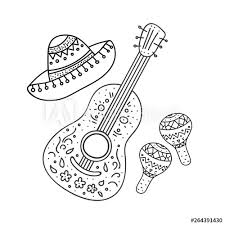 There are coloring pages for all ages of kids from preschool to middle school, and even some for the adults. Coloring Page Book And Antistress Freehand Sketch With Mexican Sombrero Guitar Maraca Used For Greeting Card Poster Design Vector Illustration Buy This Stock Vector And Explore Similar Vectors At Adobe Stock Adobe Stock