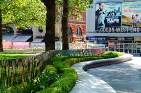 The square lies within an area bound by lisle street, to the north; Leicester Square Hardscape