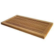 Le Spa Teak Wood Doormat In Natural Finish Door Mat Teak Wood Teak