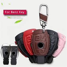 Genuine Leather Men Car Key Case Cover For Mercedes Benz Accessories W210 W211 W212 W124 Cla Amg Gla W176 W20 Mercedes Benz Accessories Key Bag Genuine Leather