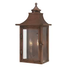 Added to your entry, patio or garage, outdoor sconces enhance your home's curb appeal. St Charles Collection Wall Mount 2 Light Outdoor Copper Patina Light Fixture 24nkf J Britt Lighting Interiors