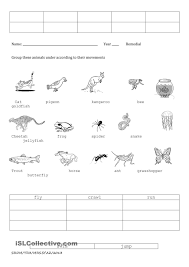 Animal Movements Animal Movement Movement Of Animals Animal Worksheets