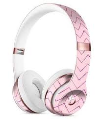 The Baby Pink Multicolored Chevron Patterns Full Body Skin Kit For The Beats By Dre Solo 3 Wireless Headphones Wireless Headphones Cute Headphones Headphones