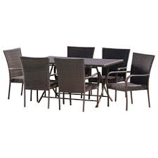 Our sophisticated modular design opens up endless configuration possibilities to suit your every whim. Fairmont Bar Table Set With Barstools 7 Piece Outdoor Wicker Patio Furniture Tropical Outdoor Dining Sets By Design Furnishings Houzz