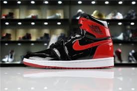 Black And Red Patent Leather Jordans Authentic Air Jordan 1 Patent Leather Banned Black White University Red Air Jordans Air Jordan Shoes Original Air Jordans