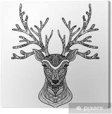 A portrait of your own, perhaps? Decorative Deer Portrait Canvas Print Pixers We Live To Change