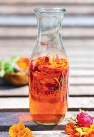 Peppery Nasturtium Vinegar Recipe Nasturtium Vinegar Flower Food