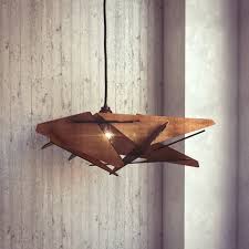 Wood Pendant Light Modern Chandelier Lighting Hanging Etsy