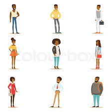 You are welcome to add to the thread. Afro American Black People Street Style Clothing Set Of Cartoon Characters Standing Stock Images Page Everypixel