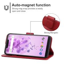 Leather Phone Case For Wiko View2 Go(Red)