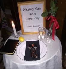 Pow Mia Missing Man Table Ann M Wolf Missing Man Table Pow Mia Veterans Day Activities