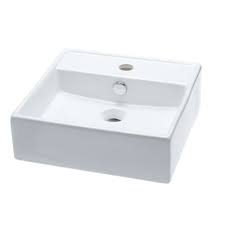 Elanti Wall Mounted Square Bathroom Sink In White Ec9868 The Home Depot Square Bathroom Sink Sink Bathroom Sink