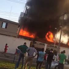 Click main picture to view in fullscreen. Photos And Video Ebeano Supermarket In Lekki Phase 1 On Fire Events Nigeria