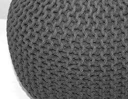 Amazon.com has been visited by 1m+ users in the past month Cotton Craft Hand Knitted Cable Style Dori Pouf Grey Floor Ottom Homeloft New Zealand