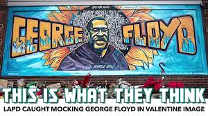 Lapd officers accused of sharing george floyd valentine's day photo that reads 'you take my breath away'. Lapd Caught Mocking George Floyd In Valentine S Day Image Youtube