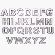 Alphabets retro colour style vector free download 3d Alphabet 3d Modell 19 Fbx 3ds Max Free3d