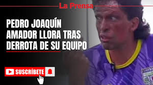 Pedro Joaquín Amador rompe en llanto tras derrota de su equipo de fútbol
