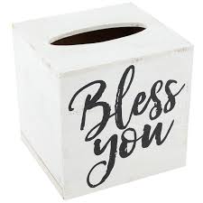 Check spelling or type a new query. Young S Inc Bless You Tissue Box Holder Mdf Wood White 6 X 6 X 5 1 2 Inches Mardel 2965871818506