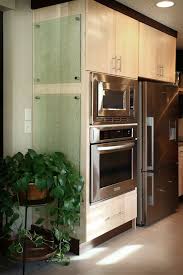 Cast Glass Fizee Cabinet Side Panels On Brushed Stainless Standoffs Wall Oven Kitchen Double Wall Oven