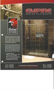 Skyline Empire Series Frameless Shower Doors Empire Series Cardinal Shower Enclosures