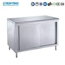 Uline stocks a huge selection of stainless steel storage cabinets. China Heavybao Stainless Steel Commercial Kitchen Food Encolsed Base Worktable With Small Storage Cabinet China Stainless Steel Worktable Stainless Steel Table
