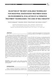 The aerobic bacteria gets adhere on the plastic media which is submersed in the saff reactor. Pdf Selection Of The Best Available Technology For Industrial Wastewater Treatment Based On Environmental Evaluation Of Alternative Treatment Technologies The Case Of Milk Industry