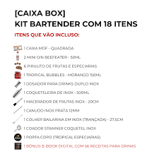 CAIXA] Kit Completo para Bartender - Tropical Especiarias