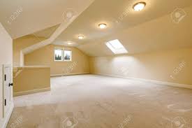 Choosing a light cream color for your walls will not only go well with the hunter green carpet, but it also will lighten up the room. Upper Floor Room Interior With Soft Sand Beige Walls Paint Color Stock Photo Picture And Royalty Free Image Image 94041036