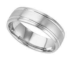 From Fredrick Goldman Palladium Domed Mens Wedding Ring With A Satin Finish Highlighted By High Polished Strips Roge Men S Wedding Ring Mens Jewelry Rings